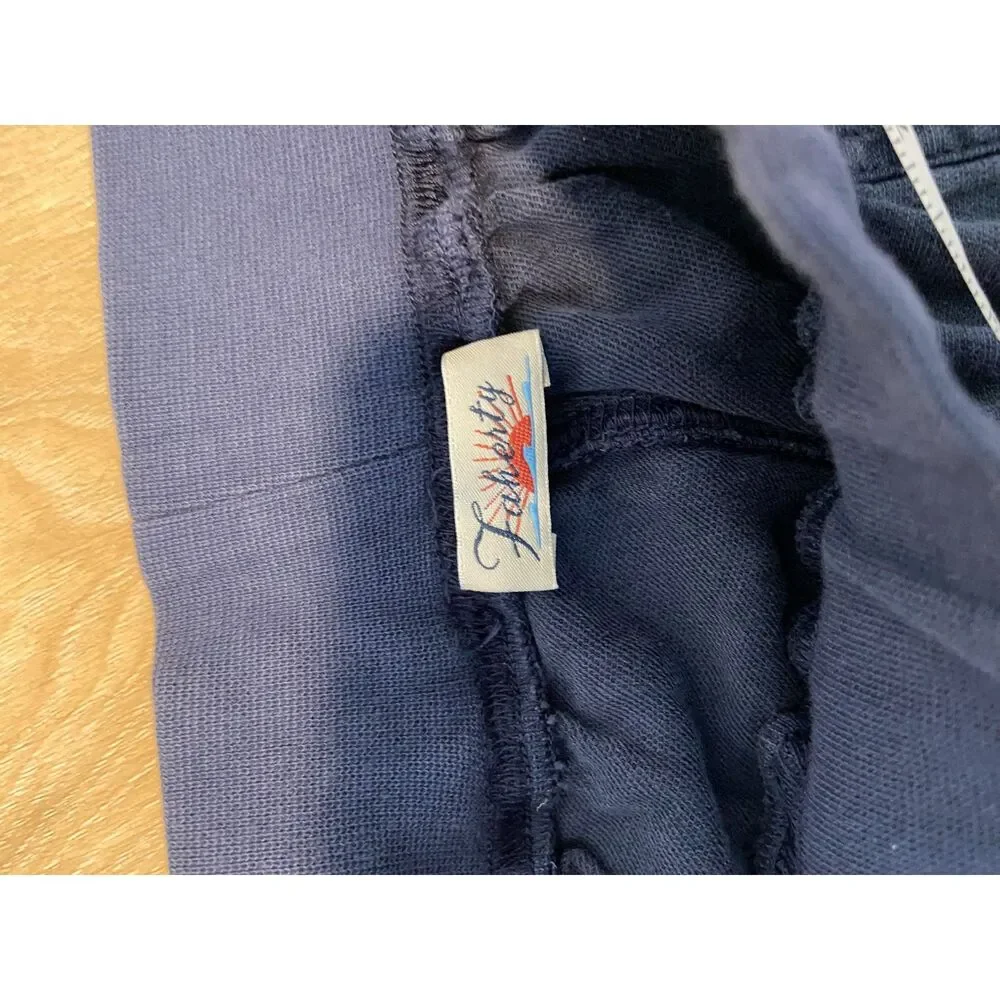 Faherty Arlie Day Pant in Navy Pants Jogger Linen Tencel Cotton Size XS